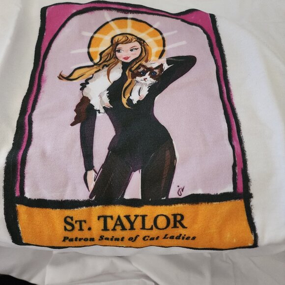 St. Taylor Swift Patron Saint to Cat Ladies Tshirt - RARE 2xl - $75 obo - Picture 1 of 3